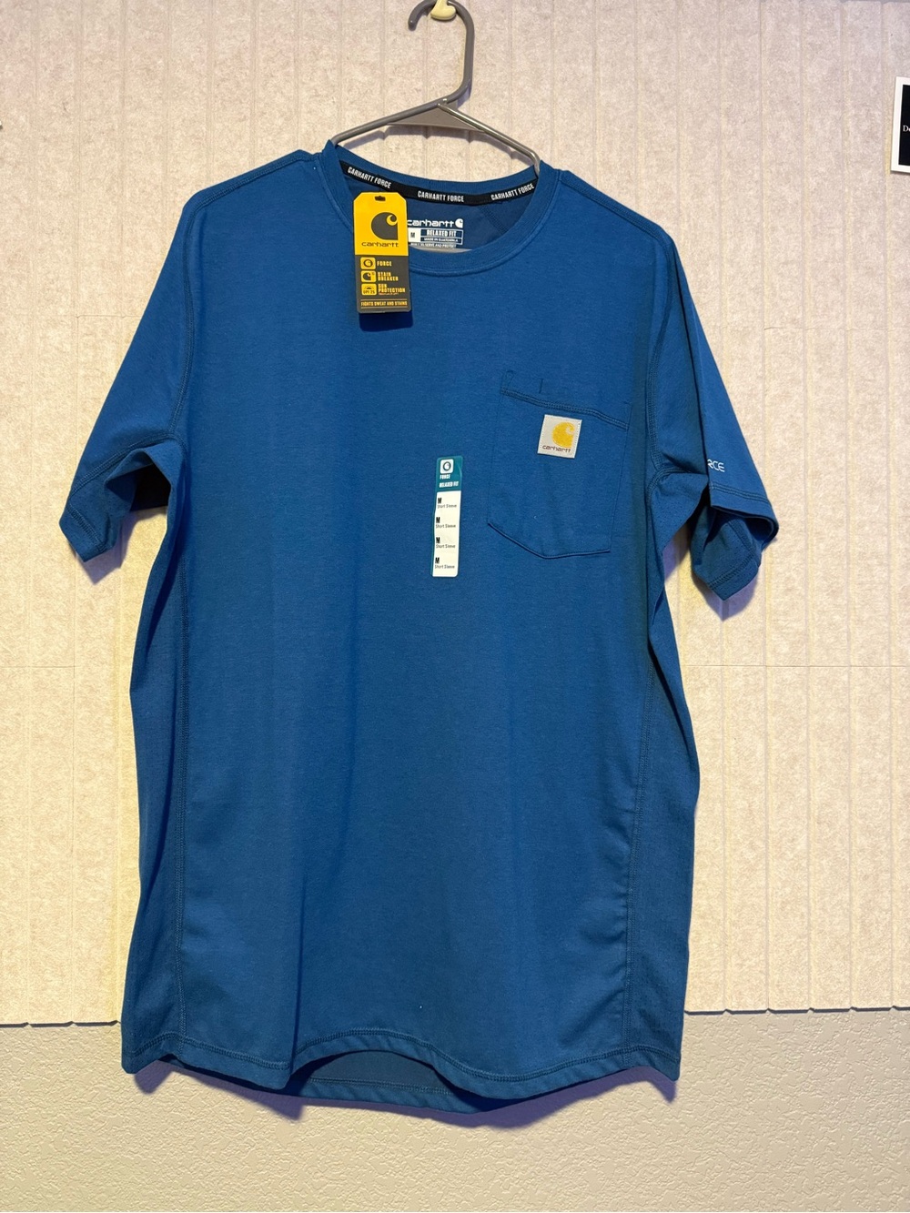 Carhartt Force1 Men’s Blue Short-Sleeve Pocket Tee